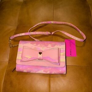 Betsy Johnson Pink Bow Accent Women's Bag